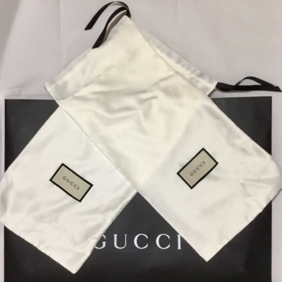 NEW~GUCCI~(TWO!) Satin Dust Bags - Picture 1 of 1